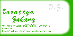 dorottya zakany business card